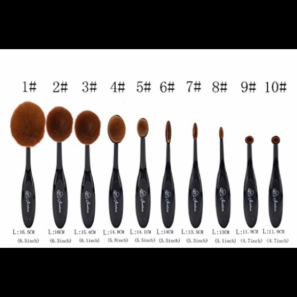 NWT 10 PROFESSIONAL MAKEUP BRUSH SET NEW I A  BOX - Picture 4 of 8